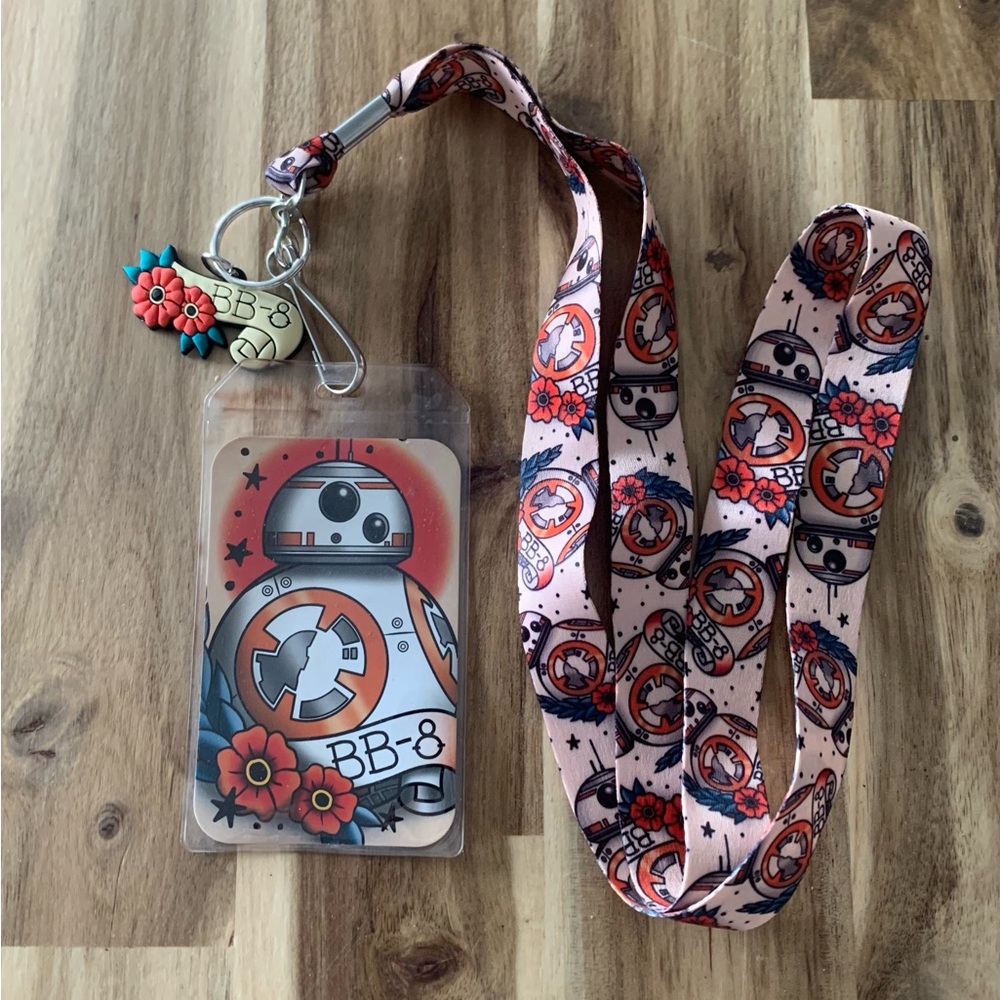 Loungefly Star Wars BB-8 lanyard card ID holder new without tags